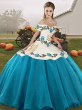 Charming Organza Sleeveless Floor Length Sweet 16 Dresses and Embroidery