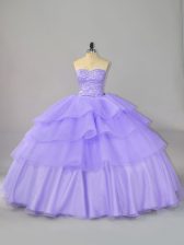  Lavender Quinceanera Dresses Sweetheart Sleeveless Lace Up