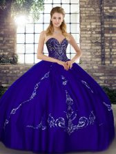  Floor Length Ball Gowns Sleeveless Purple Quinceanera Dresses Lace Up
