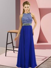 Best Empire Sleeveless Royal Blue Homecoming Dress Side Zipper