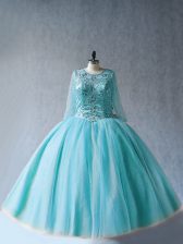  Long Sleeves Beading Lace Up Quinceanera Dresses