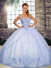 Affordable Sleeveless Beading and Embroidery Lace Up Quinceanera Gown