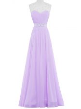  Lavender Backless Scoop Beading Dress for Prom Chiffon Sleeveless