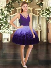  Multi-color Dress for Prom Prom and Party with Ruffles V-neck Sleeveless Backless