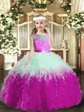  Sleeveless Backless Floor Length Ruffles Pageant Dress Toddler