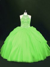  Lace Up Sweet 16 Quinceanera Dress Beading Sleeveless Floor Length