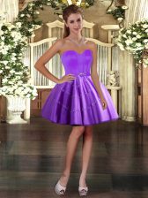  Purple Prom Dress Prom and Party with Appliques Sweetheart Sleeveless Lace Up