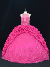  Sleeveless Lace Up Beading and Appliques and Embroidery and Pick Ups Quinceanera Gown