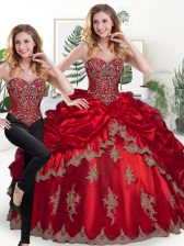  Sleeveless Lace Up Floor Length Beading and Appliques and Pick Ups Sweet 16 Quinceanera Dress