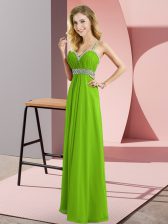  Sleeveless Chiffon Criss Cross Prom Evening Gown for Prom and Party