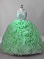  Ball Gowns Sleeveless Quinceanera Gowns Brush Train Lace Up