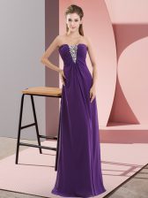  Purple Sweetheart Zipper Beading Prom Dresses Sleeveless