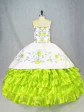  Sweetheart Sleeveless Lace Up 15 Quinceanera Dress Organza