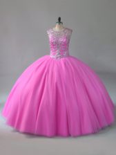 New Arrival Sleeveless Beading Lace Up Quinceanera Dress