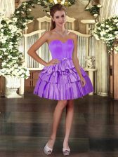  Sweetheart Sleeveless Taffeta Prom Evening Gown Ruffled Layers Lace Up