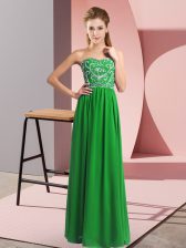 Gorgeous Green Prom Dress Prom and Party with Beading Sweetheart Sleeveless Lace Up