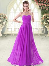 Best Purple Sweetheart Zipper Beading Evening Dress Sleeveless
