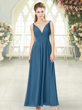 Best Selling Sleeveless Backless Ankle Length Ruching Dress for Prom