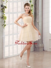 2015 A Line Belt Mini Length Prom Dress with Strapless BMT019CFOR