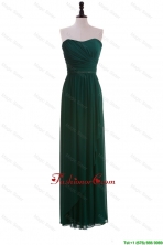 2016 Custom Made Empire Strapless Ruching Prom Dresses in Dark Green DBEES061FOR