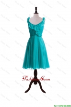 2016 Summer A Line Scoop Prom Dresses with Paillette in Turquoise DBEES306FOR