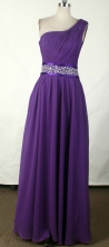 Affordable Empire One Shoulder Floor-length Prom Dress LHJ42805