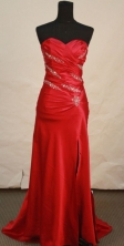 Beautiful Column Sweetheart Brush Prom Dresses Beading Style FA-Z-00150