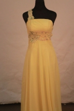 Beautiful Empire One-shoulder neck Floor-length Chiffon Prom Dresses TD2407