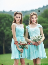 Classical Mint Short Prom Dress with Appliques and Belt BMT0169FOR