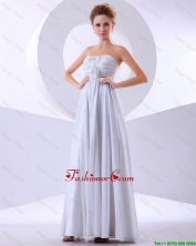 Elegant Hand Made Flowers Empire Prom Dresses in White DBEE522FOR