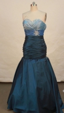 Fashionable Mermaid Sweetheart Floor-length Prom Dresses Beading Style FA-Z-00141