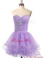 Hot Sale Organza Lace Up Beaded Prom Dress in Lavender SWPD018-1FOR