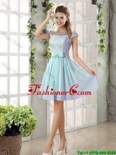 Perfect A Line Square Lace Prom Dresses with Bowknot BMT010E-2FOR