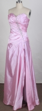 Discount Column Sweetheart Floor-length Pink Prom Dress LHJ42888