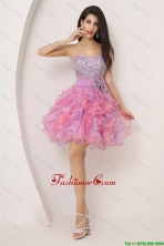 Pretty Sweetheart Bowknot and Beaded Short Prom Gowns in Multi Color DBEE512FOR
