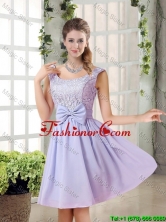 2015 Fall A Line Straps Lace Prom Dresses in Lavender BMT010B-1FOR