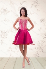2015 Short Strapless Prom Dresses with Appliques XFNAO060TZCFOR