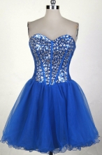Sweet Short Sweetheart Mini-length Royal Blue Prom Dress LHJ428