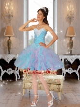 2015 Affordable Ball Gown Prom Dresses with Beading and Ruffles SJQDDT80003FOR