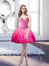 2015 Fashionable Sweetheart Beading and Ruffles Prom Dresses in Multi Color SJQDDT15003FOR
