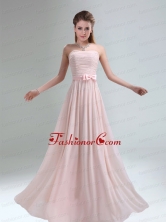 2015 Most Popular Light Pink Empire Prom Dress with Bowknot belt BMT009DFOR