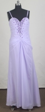 Affordable Empire Straps Floor-length lilac Prom Dress LHJ42867