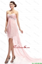 Best Selling Sweetheart Beaded Prom Gowns with High Low DBEE100FOR