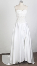Elegant Empire Sweetheart Brush White Prom Dress LHJ42880