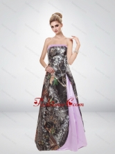 Fashionable Multi Color Strapless 2015 Pretty Camo Prom Dresses CMPD047FOR