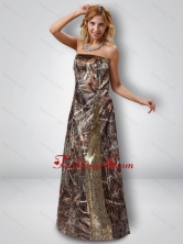 Fashionable Column Strapless Camo Prom Dresses with Sequins CMPD059FOR