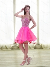 Fashionable A Line Beading 2015 Prom Dress in Hot Pink QDDTA64003FOR