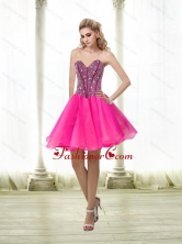 Fashionable A Line Beading Sweetheart Prom Dress in Hot Pink QDDTA65003FOR
