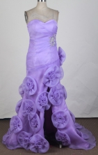 Fashionable A-line Sweetheart Brush Lavender Prom Dress LHJ42834