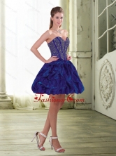 Fashionable Beading and Ruffles Mini Length Prom Dress for 2015 QDDTA72003FOR